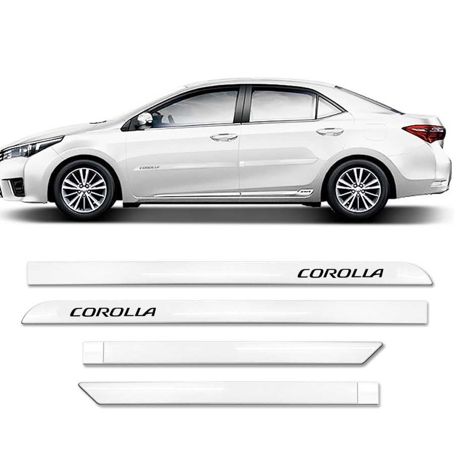 FRISO LATERAL COROLLA BRANCO POLAR