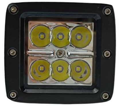 FAROL DE LED RETANGULAR 6 LEDS 18W 8,3X7,5X3,2 CM 12-24V