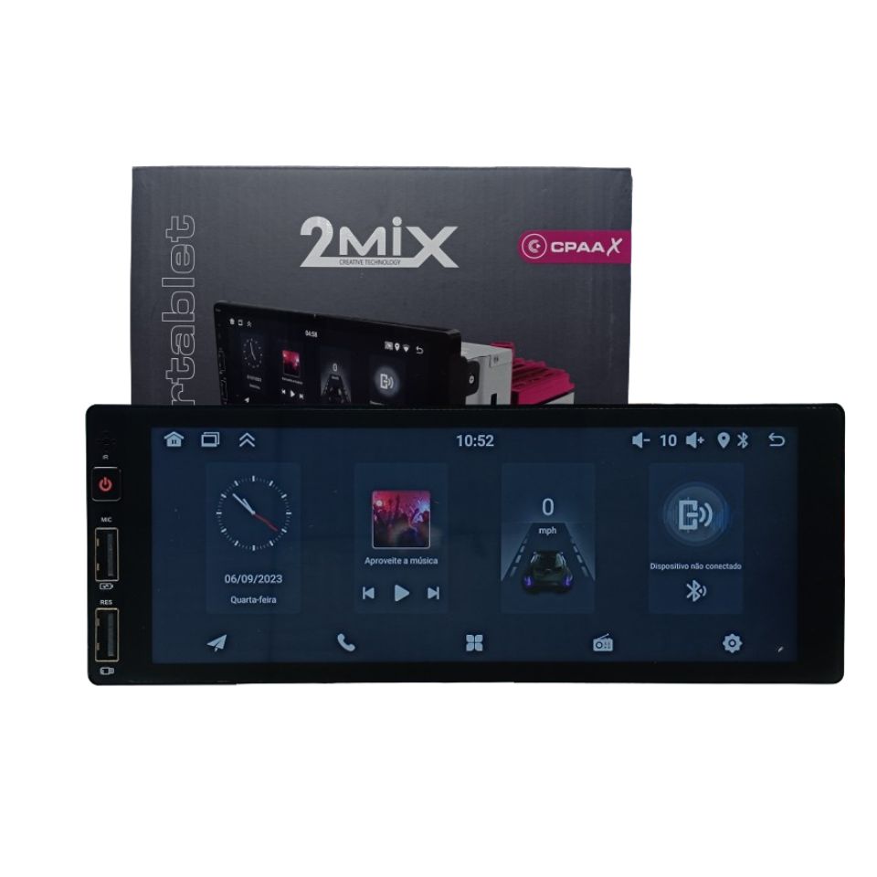 CENTRAL MULTIMIDIA ANDROID 1 DIN 6,8" CAR PLAY 2G/32GB 2 MIX