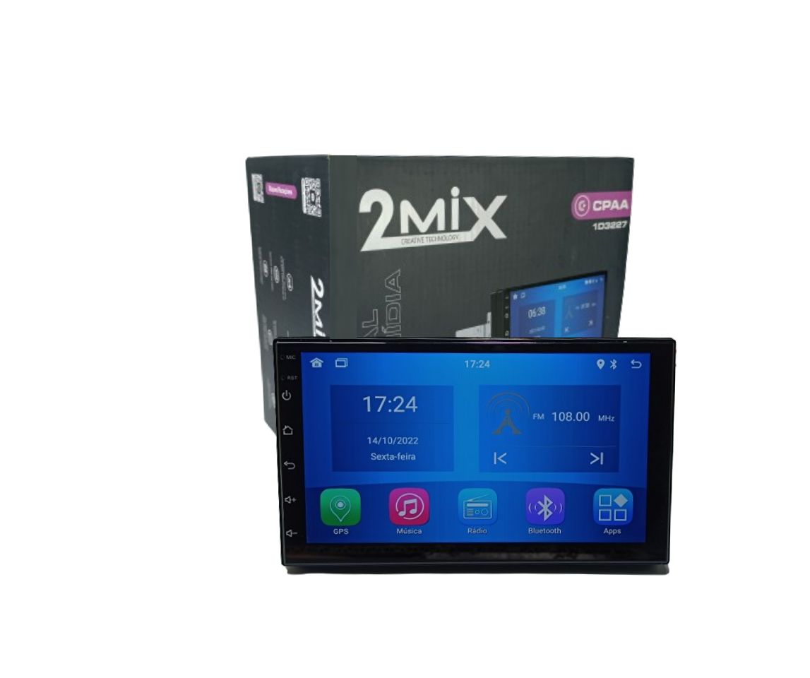 CENTRAL MULTIMIDIA ANDROID 1 DIN 7"  CAR PLAY 2G/32GB 2 MIX