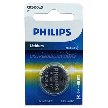 PILHA MOEDA 3V 2450 PHILIPS UNIDADE