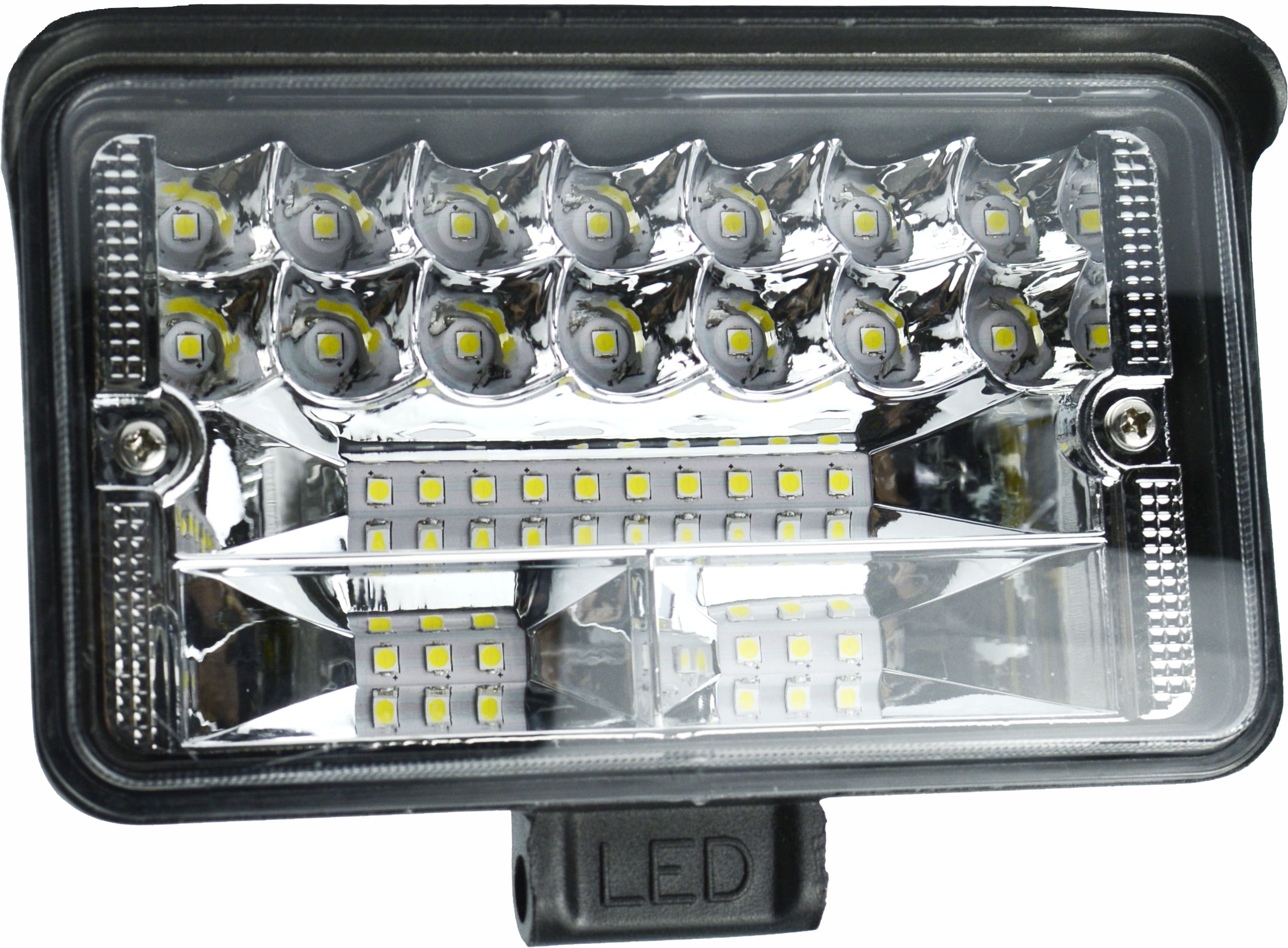 FAROL DE LED RETANGULAR 30 LEDS 120W C/ DRL 15X96 CM