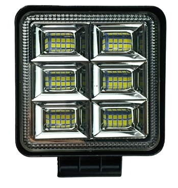 FAROL DE LED QUADRADO 144W 48 LEDS C/ FUNCAO STROBO 1030V LELONG