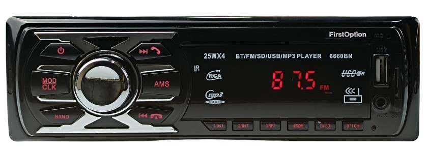 RADIO FIRST C/USB/CARTAO/FM/BT. 4 CANAIS