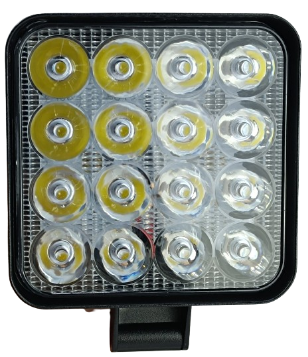 FAROL DE LED QUADRADO 16 LEDS 48W 8,5X8,5 CM VCLEAR