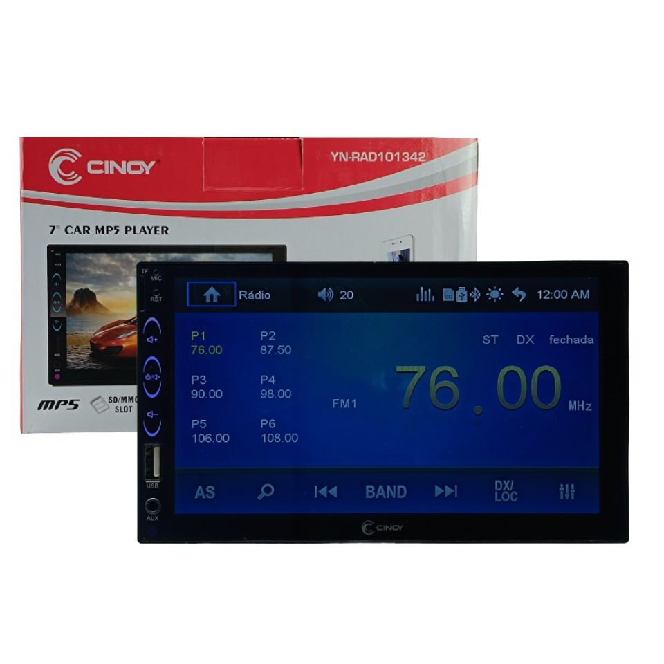 CENTRAL MULTIMIDIA MP5 CARPLAY 2 DIN 7" TOUCH 4X45W CINOY