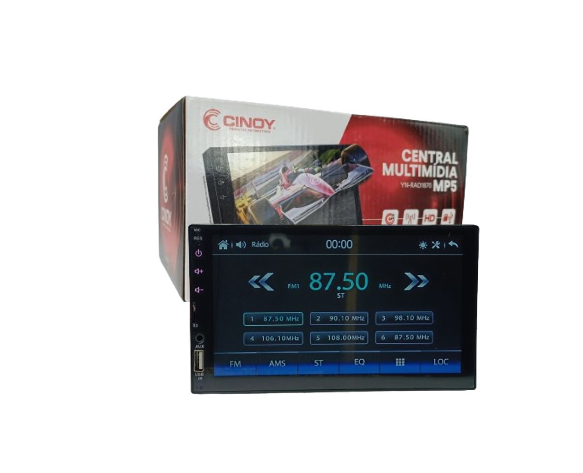 Central multimidia mp5 carplay 2 din 7" touch