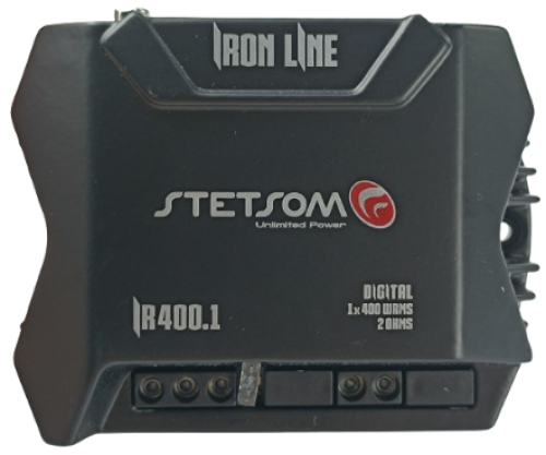 AMPLIFICADOR IRON LINE IR400.1 400W RMS 1 CANAIS 2 OHMS STETSOM