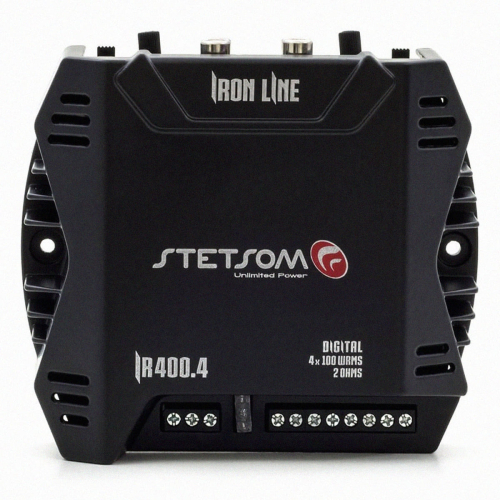 AMPLIFICADOR IRON LINE IR400.4 400W RMS 4 CANAIS 2 OHMS STETSOM