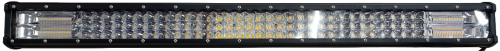 BARRA DE LED 144 LEDS 432W 9/36V 80X7X7,5 CM AMBAR + WHITE C/ FUNCAO STROBO CINOY