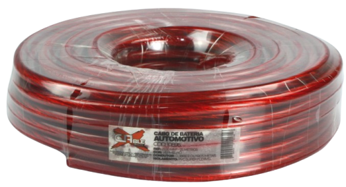 CABO DE FORCA 21,00MM VERMELHO CRISTAL X CABLE C/ 25 MTS