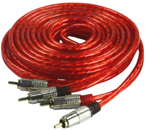 CABO RCA 5 MTS VERMELHO BLINDADO KX3