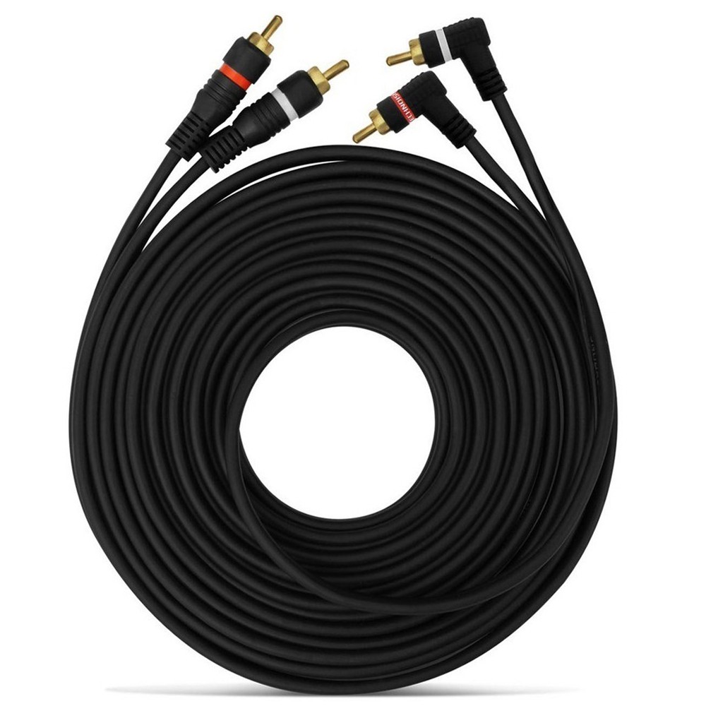 CABO RCA 5,00 MTS 4MM UNIDADE PRETO EMBORRACHADO C/ REMOTE GOLDEN CABO