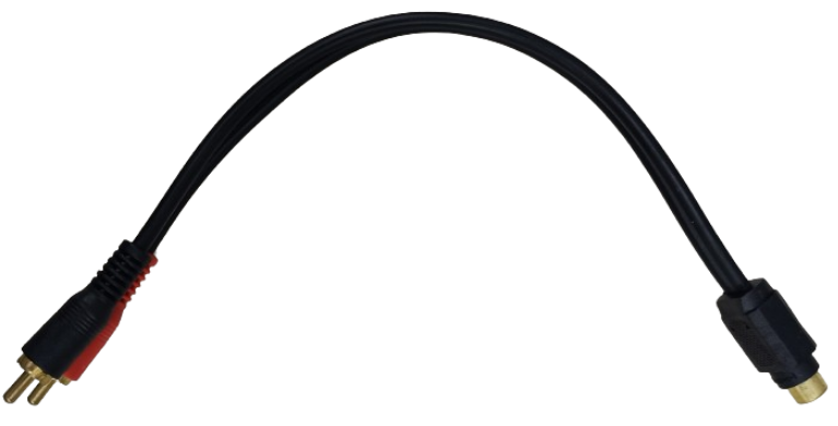 CABO RCA Y 2M + 1F  5MM KX3 PRETO PONTA RETA