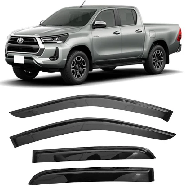 CALHA DE CHUVA 4P HILUX CABINE DUPLA 2016 A 2020