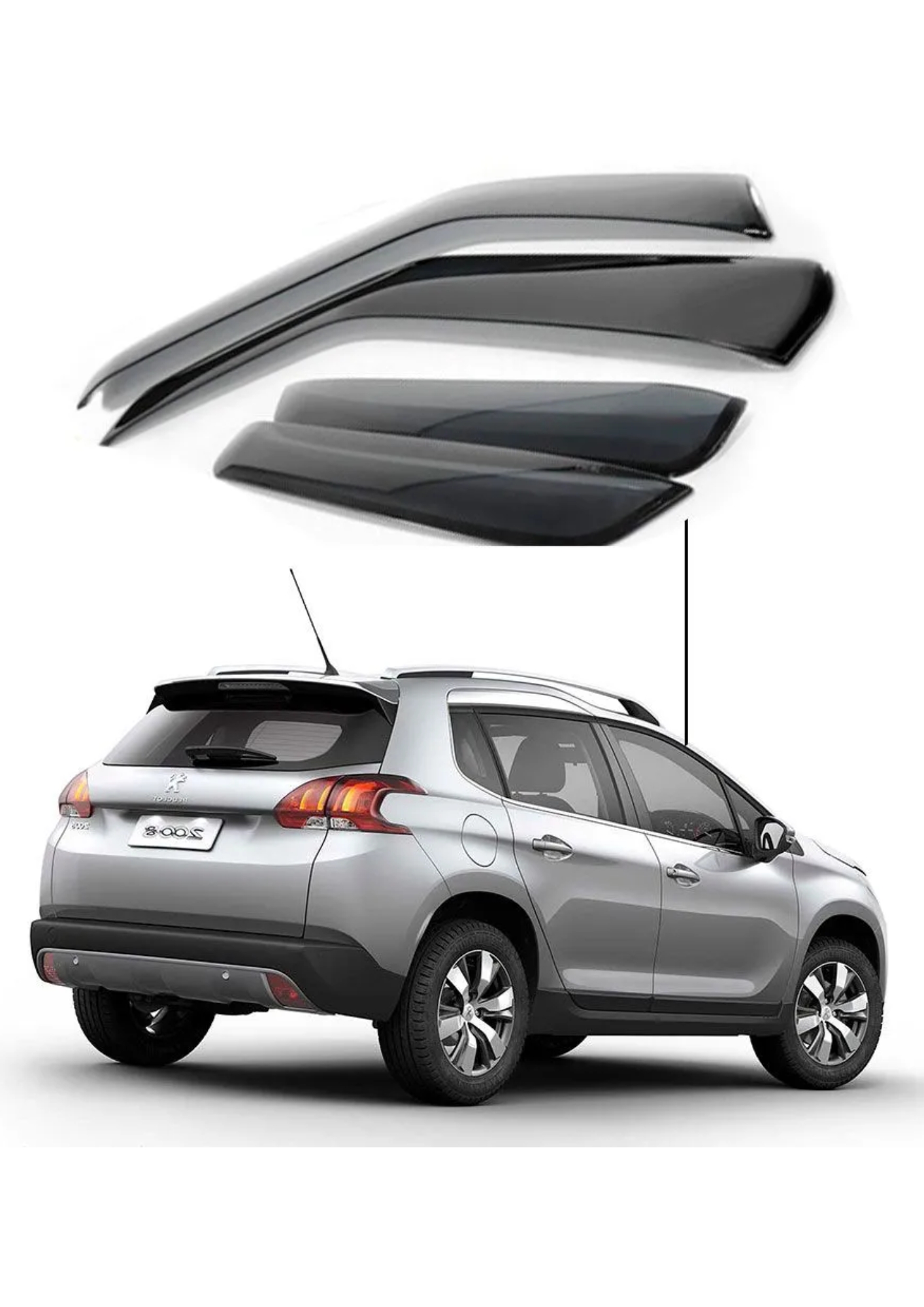 CALHA DE CHUVA 4P PEUGEOT 2008 2024 / 2025 ECOFLEX