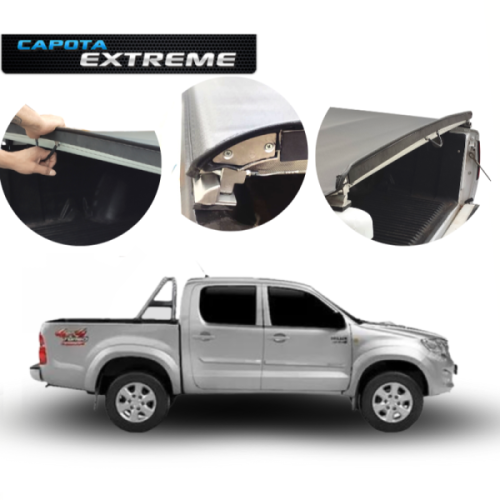CAPOTA MARITIMA HILUX CAB DUPLA 2005 ACIMA C/ SANTO ANTONIO LOCK SYSTEM