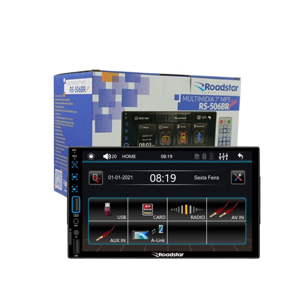central-multimidia-7"-roadstar-mp5-esp-botÃo-remanufaturado