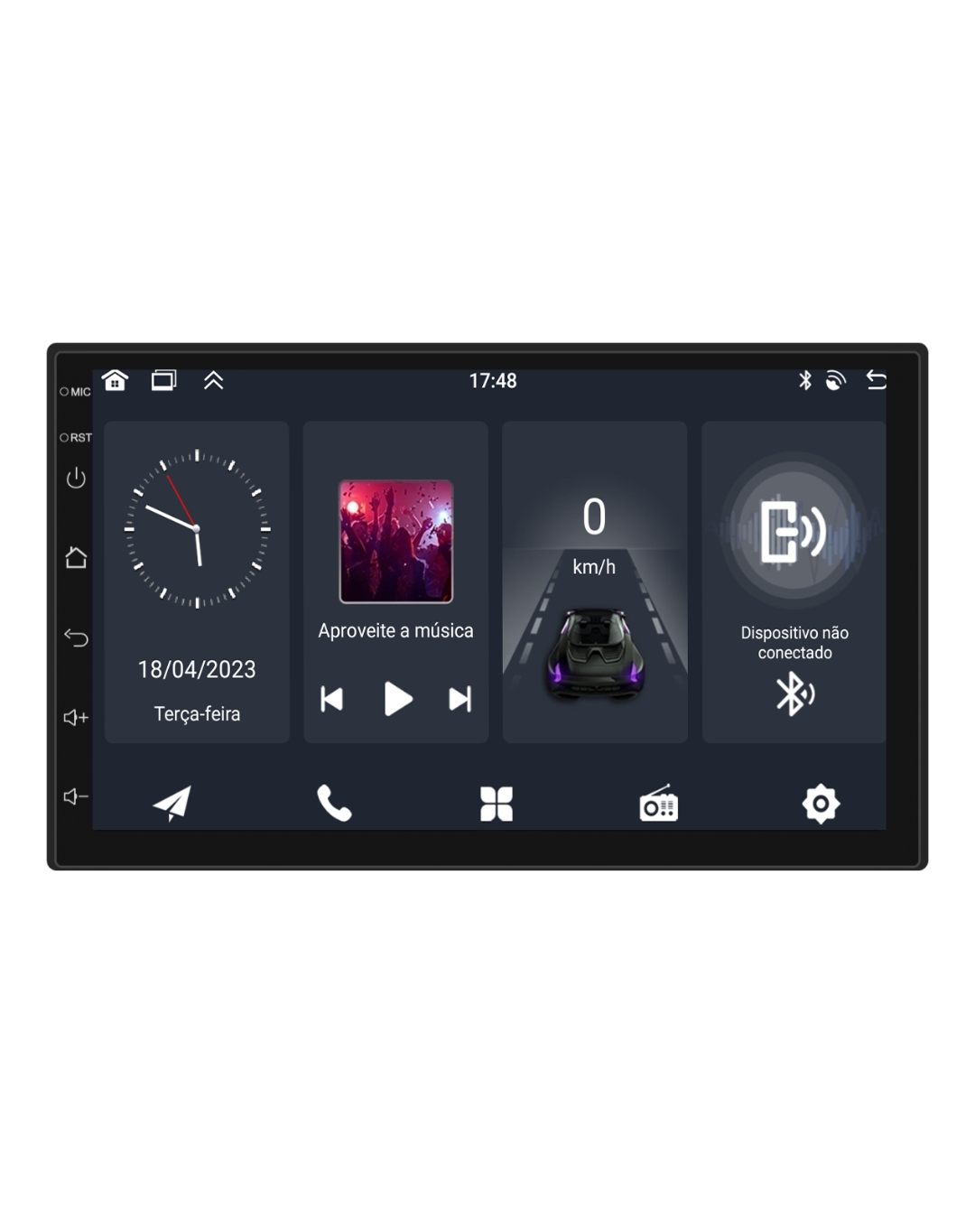 CENTRAL MULTIMIDIA ANDROID 1 DIN 7"  CAR PLAY 2G/32GB 2 MIX