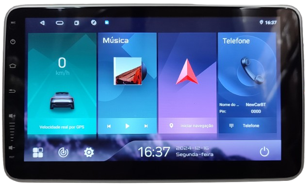 CENTRAL MULTIMIDIA ANDROID 2 DIN 10" ROTATIVA MANUAL OCTACORE 4/64G CINOY
