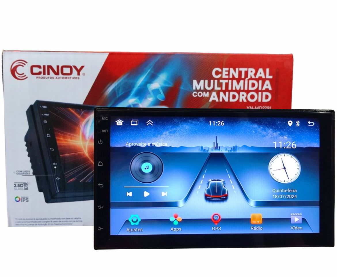 CENTRAL MULTIMIDIA ANDROID 2 DIN 7" QUADCORE 2/32G CINOY