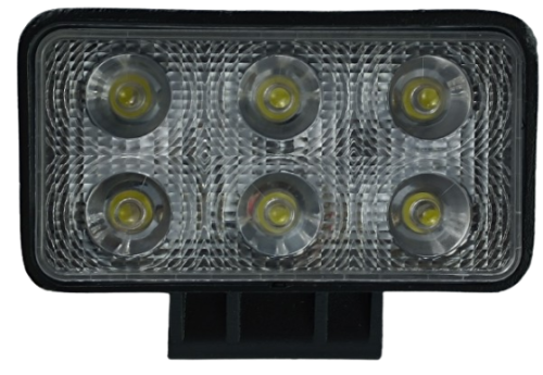 FAROL DE LED RETANGULAR 11X8X4,5 CM 6 LEDS 12/24V
