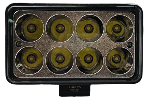 FAROL DE LED RETANGULAR 15,5X9X4,5 CM 8 LEDS C/ FUNCAO STROBO 12/24V