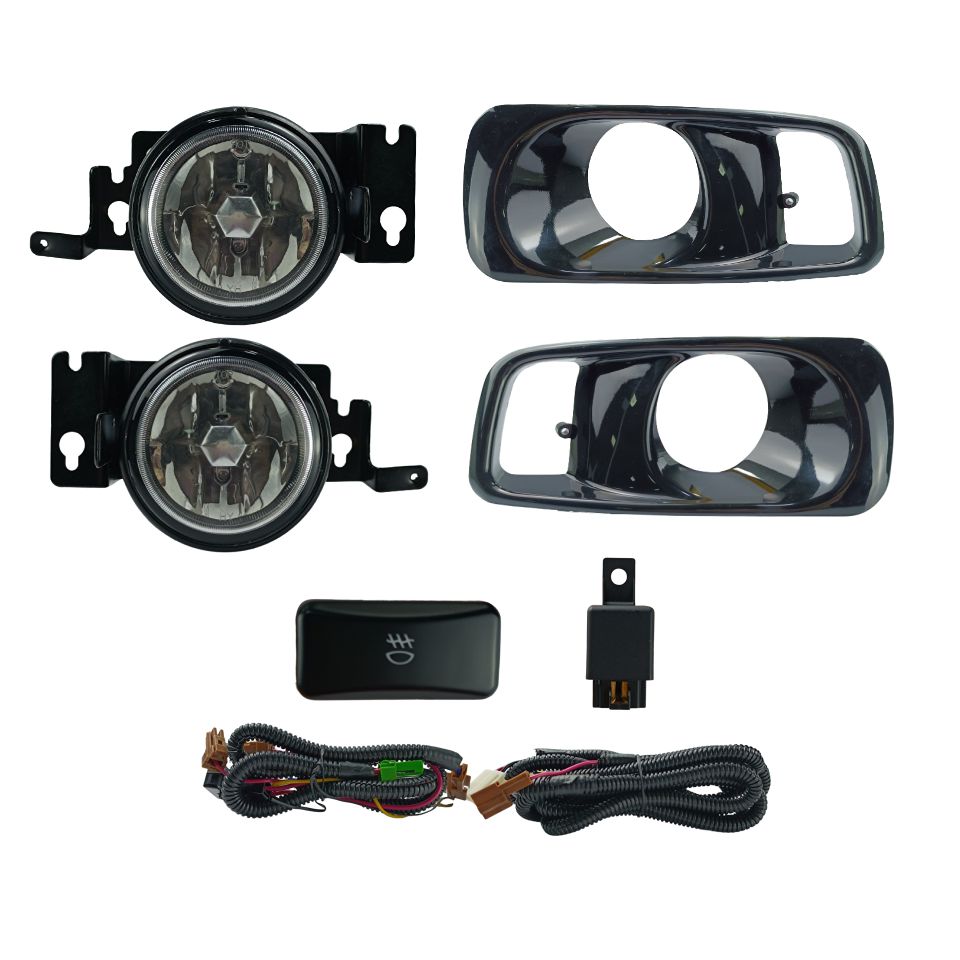 FAROL DE MILHA CIVIC 1999 A 2000 MOLDURA PRETA BOTAO MODELO ORIGINAL