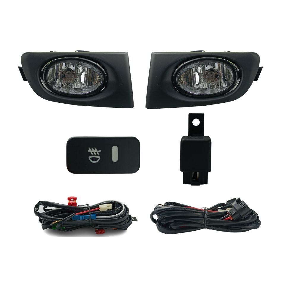 FAROL DE MILHA CIVIC 2001 A 2003 MOLDURA PRETA BOTAO MODELO ORIGINAL PAINEL
