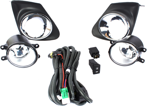 FAROL DE MILHA COROLLA 2012 > 2013 COM ARO CROMADO BOTÃO MODELO ORIGINAL SHOCKLIGHT