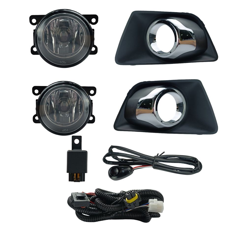FAROL DE MILHA ECOSPORT 2013 2014 2015 2016 2017 2018 MOLDURA CROMADA BOTÃO ALTERNATIVO