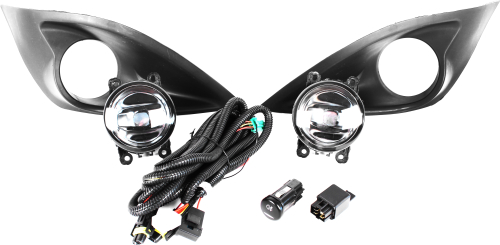 FAROL DE MILHA FIESTA 2010 > 2012 BOTÃO MODELO ORIGINAL COM GRADE SHOCKLIGHT