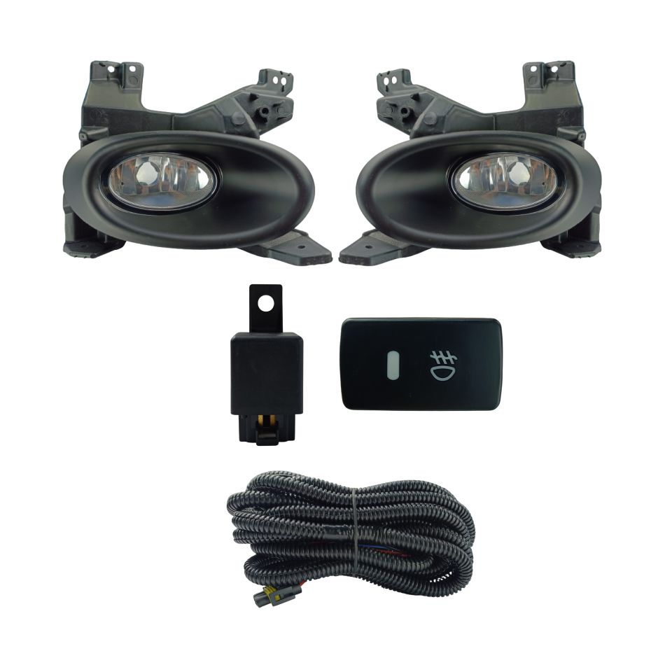 FAROL DE MILHA HONDA CITY 2009 - 2011 MOLDURA PRETA BOTAO ORIGINAL TIGER