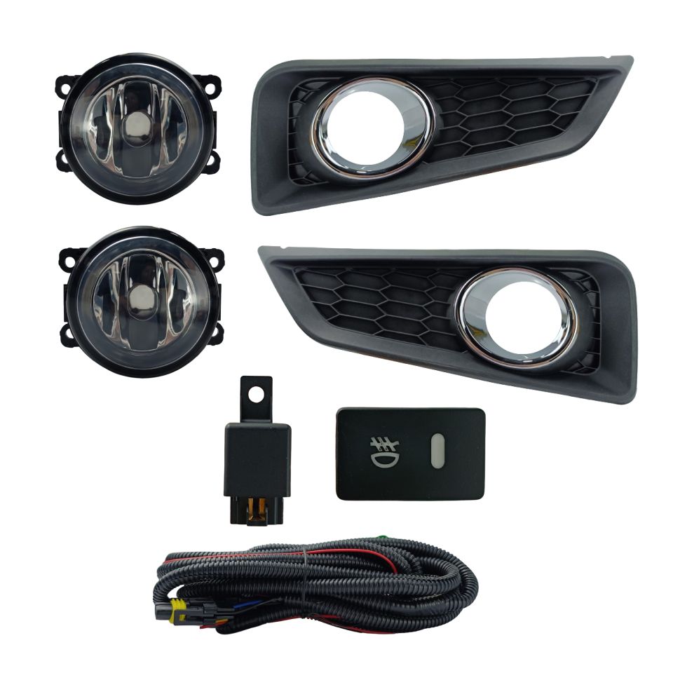 FAROL DE MILHA HONDA CITY 2014/2015 MOLDURA CROMO BOTÃO MODELO ORIGINAL