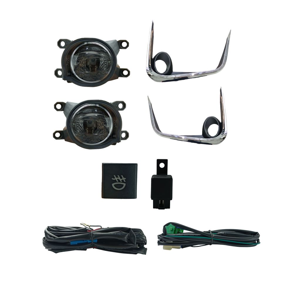 FAROL DE MILHA LED COROLLA 2020 MOLDURA CROMO BOTÃO ORIGINAL