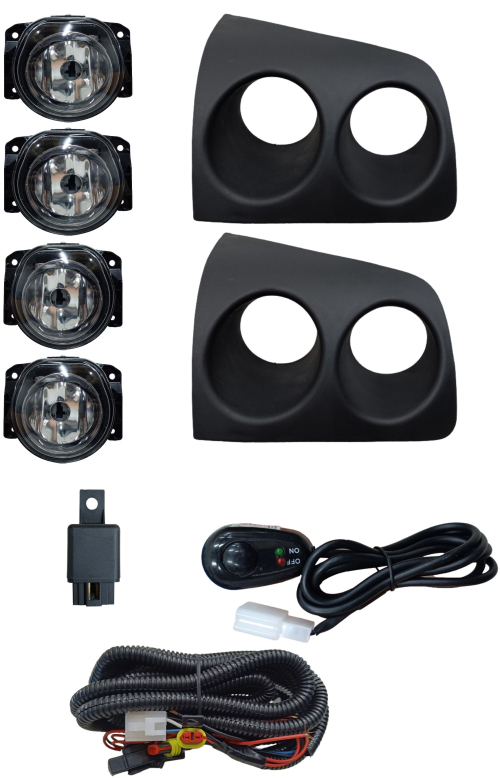 FAROL DE MILHA PALIO WEEK-STRADA ADVENTURE COM MOLDURA BOTAO UNIVERSAL TIGER