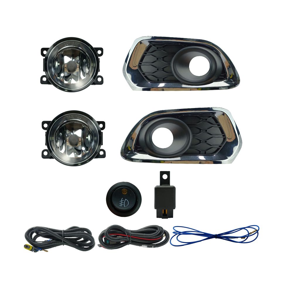 FAROL DE MILHA SANDERO 2015/2016 MOLDURA CROMADA BOTAO MODELO UNIVERSAL TIGER