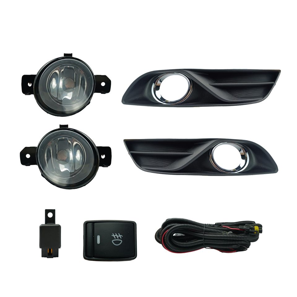 FAROL DE MILHA SENTRA 2014 2015 2016 BOTÃO MODELO ORIGINAL MOLDURA CROMADA