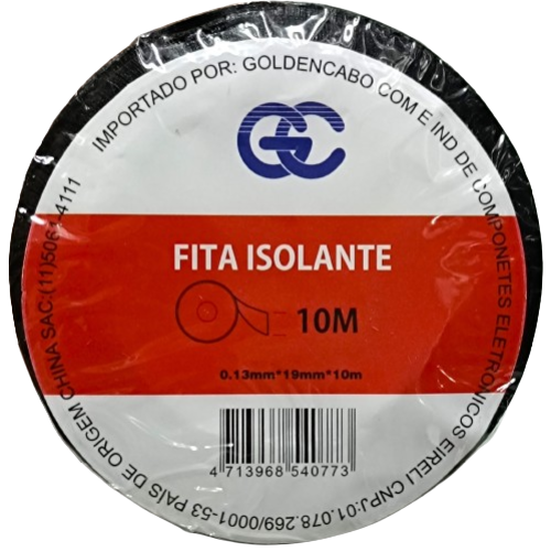 FITA ISOLANTE GC 19MMX10MTS RL COM 10 UNIDADES