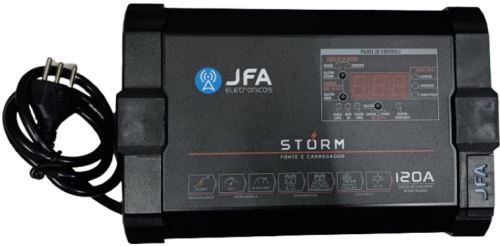 FONTE CARREGADOR DE BATERIA 120 AMPERES AMP STORM PLUS JFA