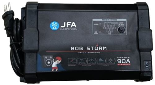 FONTE CARREGADOR DE BATERIA 90 AMPERES AMP BOB STORM JFA