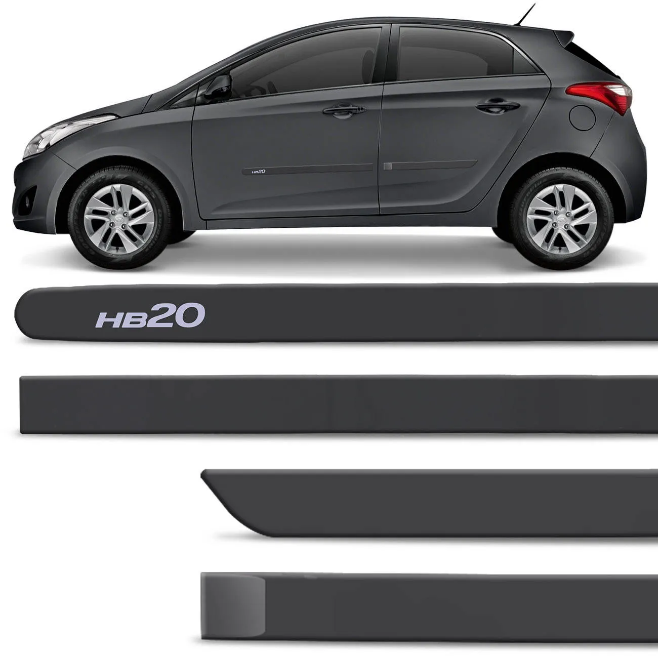 FRISO LATERAL  HB20 CINZA TITANIUM