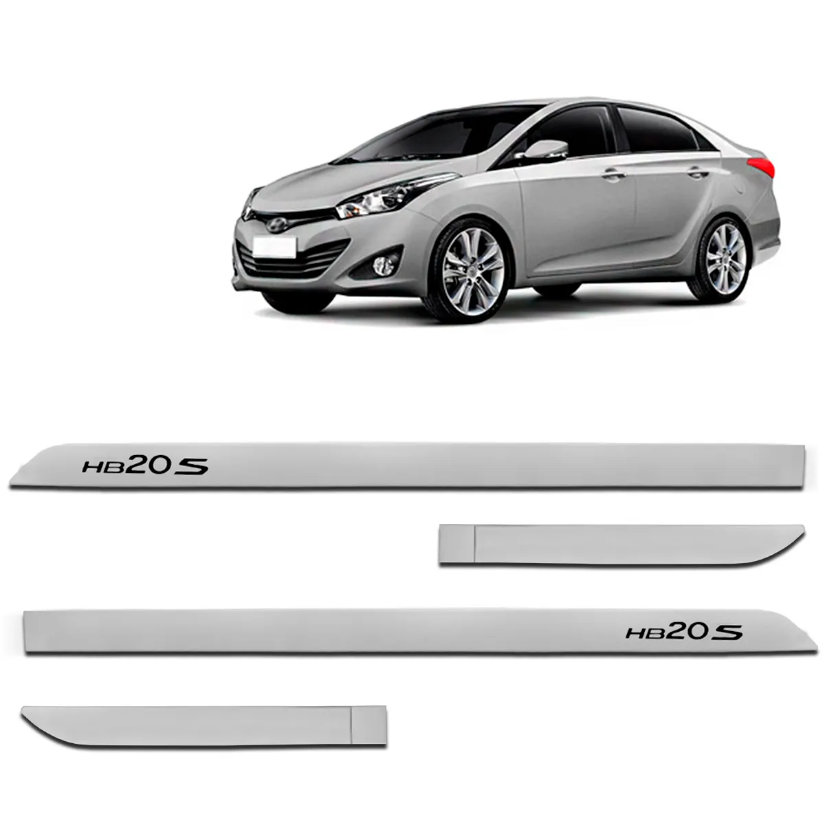 FRISO LATERAL HB20S PRATA METAL