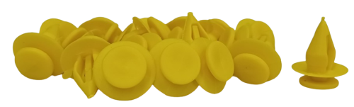 GRAMPO DE FORRACAO PORTA KA/FIESTA AMARELO PCT C/ 20 UNIDADES