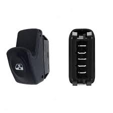 INTERRUPTOR VIDRO CLIO 5 PINOS 2000 ATE 2012 TECLA PRETA LED AMBAR