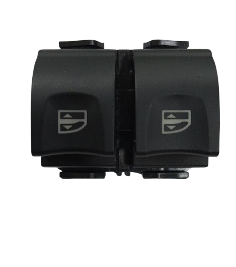 INTERRUPTOR VIDRO DUPLO CLIO / DUSTER / LOGAN / SANDERO / FLUENCE / OROCH LED BRANCO 6 PINOS CINOY