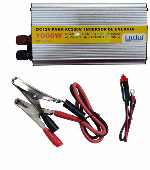 INVERSOR DE VOLTAGEM 1000W ENTRADA 12V SAIDA 220V LUCKY AMAZONIA