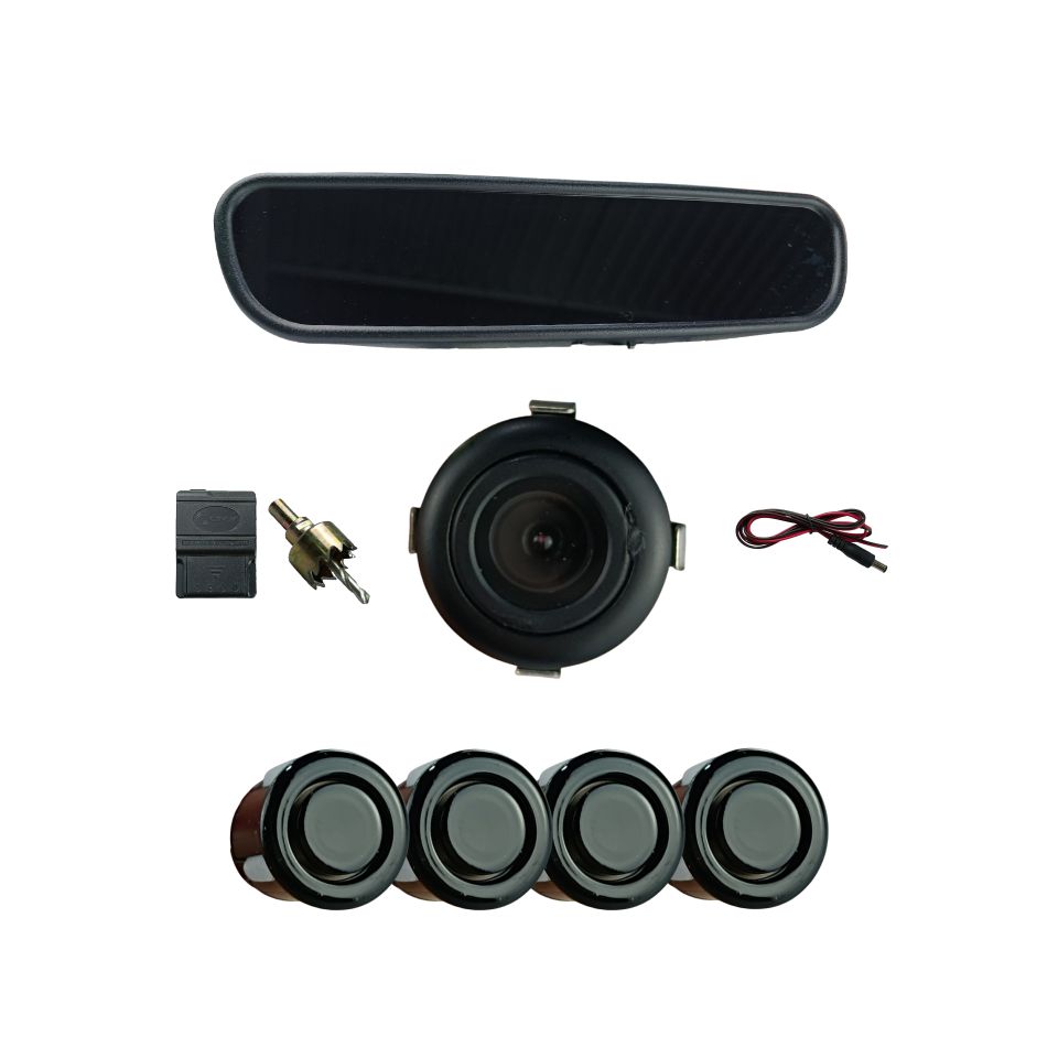 KIT ESTACIONAMENTO C-TELA-CAMERA-SENSOR PRETO CINOY