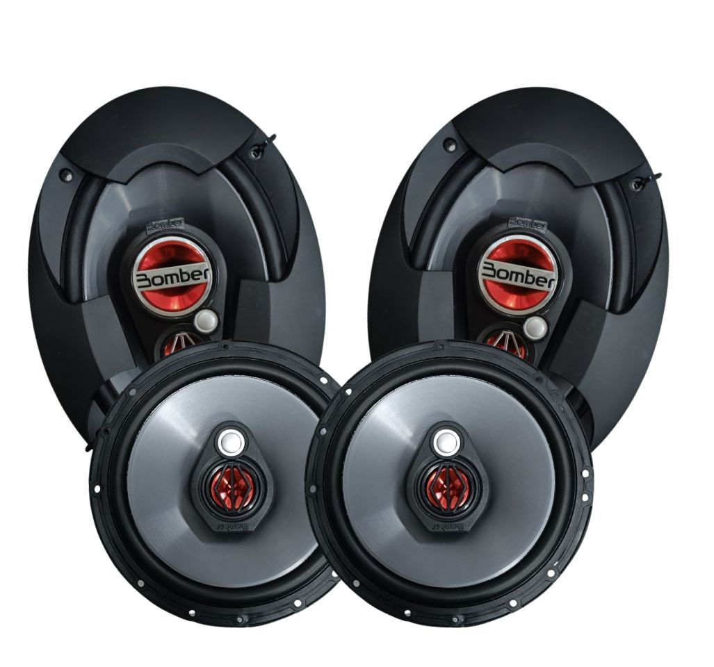 KIT PRATICO / FACIL BOMBER TRIAXIAL BBR 6/6X9 POLEGADAS 150W RMS 4 OHMS