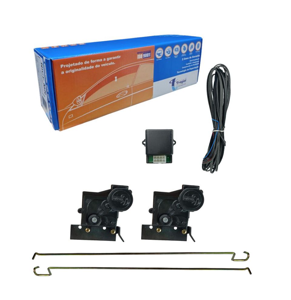 KIT TRAVA ELETRICA FUSCA C/ PINO DE TRAVA NA PORTA TRAGIAL